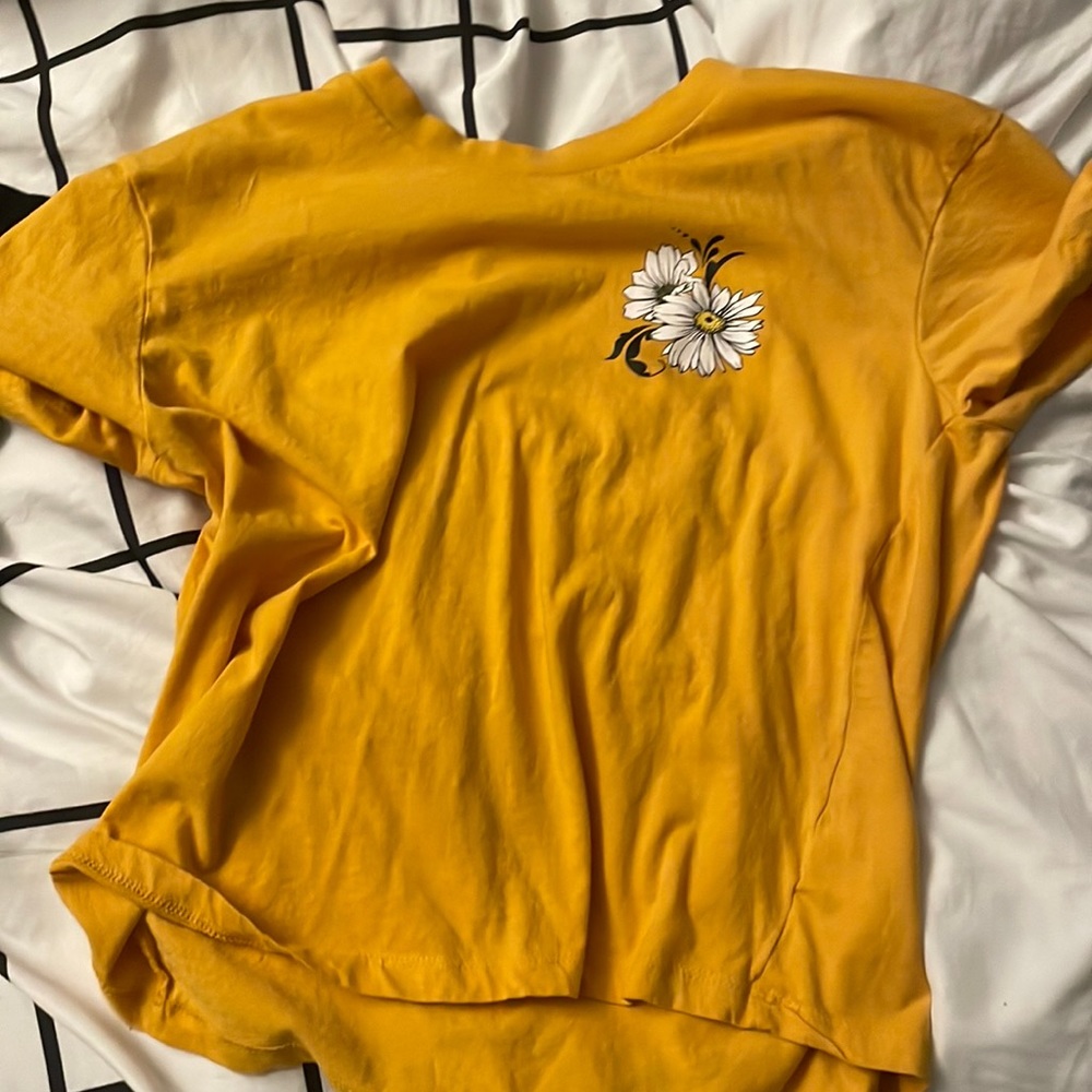 Yellow shirt with flowers (XS)